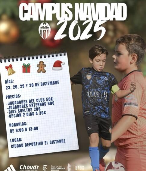 El CD Segorbe ya calienta motores para su Campus de Navidad 2025: fútbol, risas y turrón para los peques