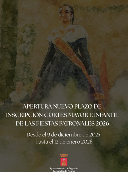 Abierto el plazo para inscribirse en las Cortes de Honor de las Fiestas de Segorbe 2026