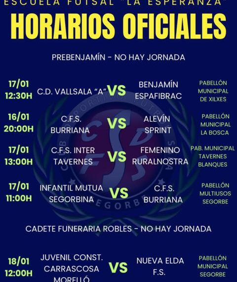 La Escuela Futsal arranca el finde con el alevín Sprint en Burriana
