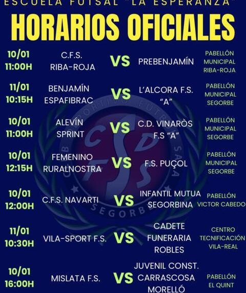 Arranca el 2026 con todo para el CDFS Segorbe: fin de semana lleno de fútbol sala