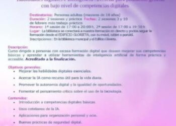 Segorbe impulsa un curso gratuito de habilidades digitales e inteligencia artificial en el marco del programa Digital·IA