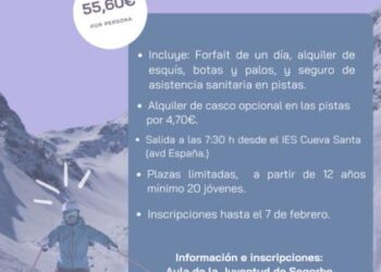La Concejalía de Juventud de Segorbe organiza viaje a las pistas de Valdelinares el 14 de febrero