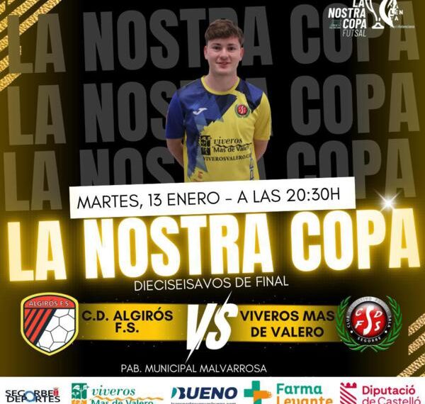 Hoy toca noche de Copa para el CDFS Segorbe Viveros Mas de Valero