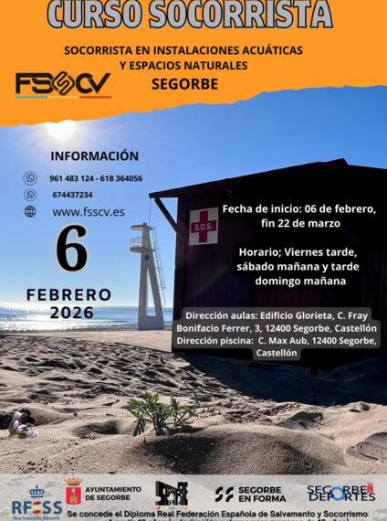 Continúan abiertas las inscripciones para el curso de socorrismo en Segorbe