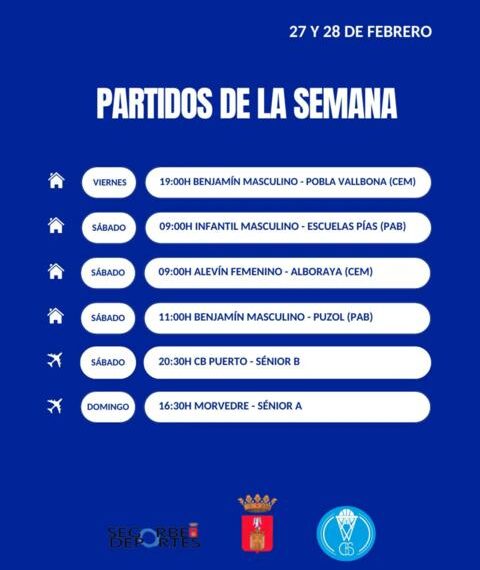 El Club Baloncesto Segorbe se prepara para un fin de semana cargado de partidos