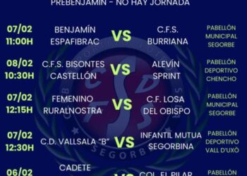 ¡A por todas! El CDFS Segorbe tiene siete citas este fin de semana