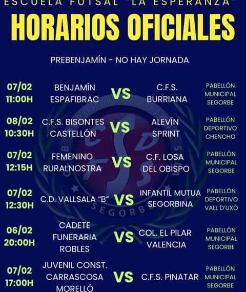 ¡A por todas! El CDFS Segorbe tiene siete citas este fin de semana