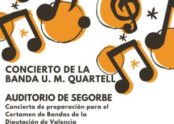 La Societat Unió Musical Quartell ofrece un ensayo general en Segorbe antes del certamen provincial de mayo