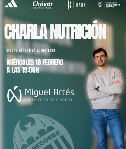 Hoy toca nutrición en Segorbe: el C.D. Segorbe invita a todos a escuchar a Miguel Artés