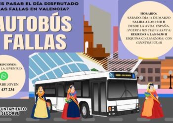 Segorbe amplia a todas las edades el autobús gratuito para ir a las Fallas hasta completar aforo