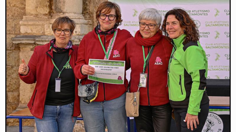 El Club Atletismo Saltamontes dona 1.125 euros a ASAC Segorbe con las inscripciones del I Trail de Rascaña