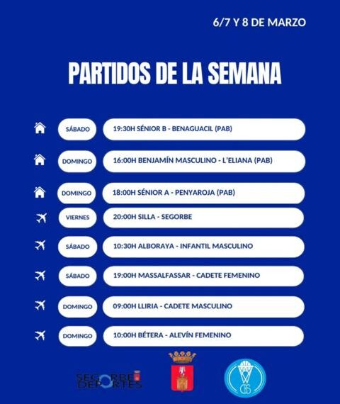 Fin de semana intenso para el CB Segorbe: ocho partidos entre viernes y domingo