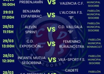 El fútbol sala base del Segorbe regresa a la pista después del parón fallero