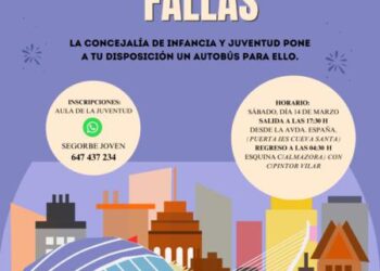 Segorbe organiza un autobús gratuito a las Fallas de Valencia para sus jóvenes