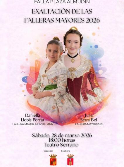 La comisión Plaza del Almudín celebra la exaltación de Julia Serra y Daniella Llopis este sábado