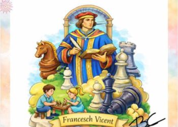 La Falla Plaza Almudín dedica su monumento de 2026 a Francesch Vicent, pionero del ajedrez moderno