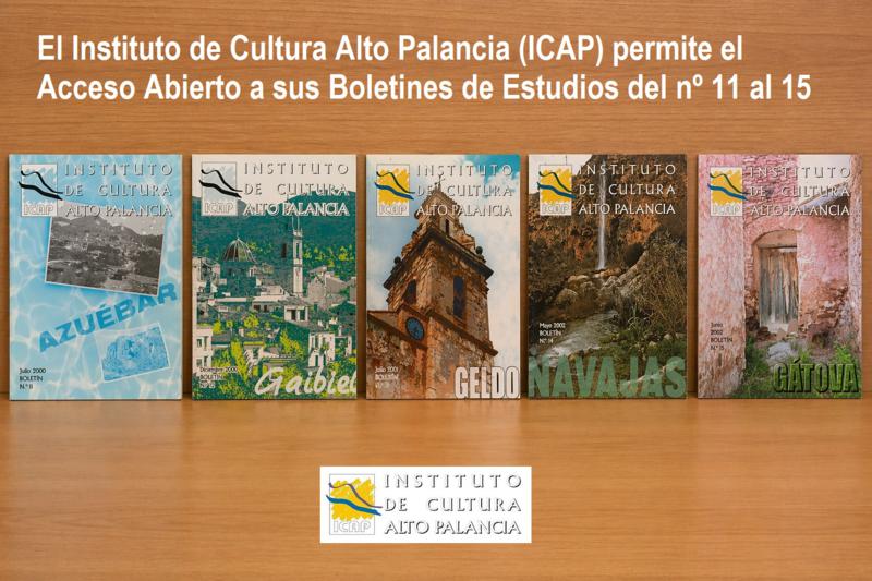 El ICAP amplía el acceso abierto a sus Boletines de Estudios y refuerza la difusión cultural en el Alto Palancia