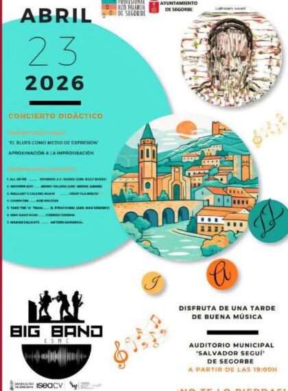 El Conservatorio Superior de Música de Castellón lleva su Big Band a Segorbe con un concierto didáctico sobre el blues