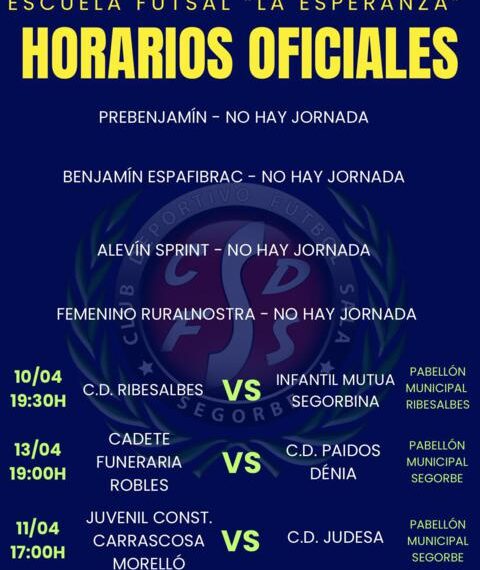 CDFS Segorbe vuelve a la pista en plena Semana Santa
