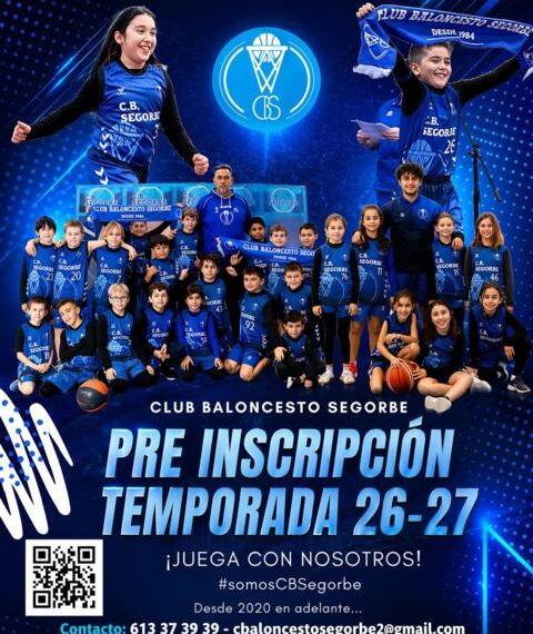 El Club Baloncesto Segorbe abre la preinscripción para la temporada 2026/2027