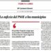 La asfixia del PSOE a los municipios