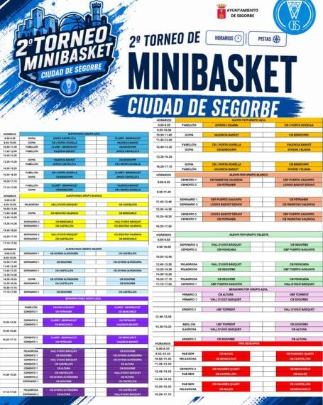 El 2º Torneo Minibasket Ciudad de Segorbe reunirá este sábado a 22 clubes y 68 partidos