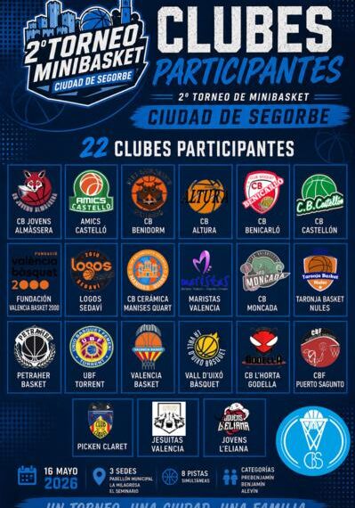 Segorbe acoge el 2º Torneo Minibasket Ciudad de Segorbe con 22 clubes participantes