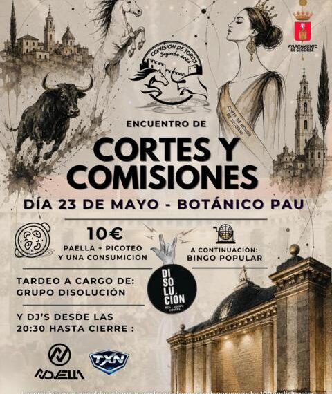 Segorbe celebrará un encuentro de comisiones y cortes con paella, tardeo, bingo y música hasta la madrugada