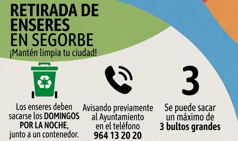 La recogida de enseres en Segorbe podría retrasarse hasta el martes por una avería de la empresa encargada