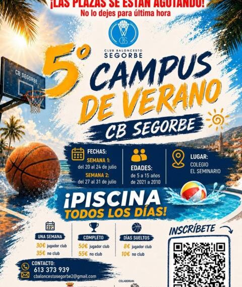 El Campus de Verano del CB Segorbe supera las 40 inscripciones y prepara su quinta edición