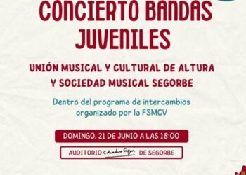 La música joven se cita en Segorbe con el concierto de las bandas juveniles de Altura y Segorbe