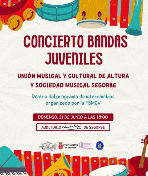 La música joven se cita en Segorbe con el concierto de las bandas juveniles de Altura y Segorbe