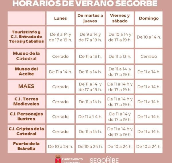Segorbe pone en marcha su horario de verano para turistas