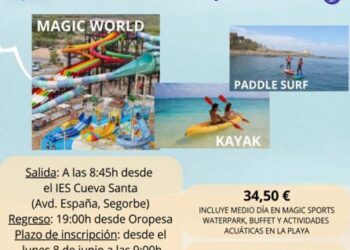 Verano Acuático 2026: Segorbe abre las inscripciones para una jornada en Magic World y la playa