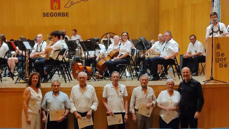 El Concierto del Socio de la Sociedad Musical de Segorbe reúne música y homenaje a sus socios más veteranos