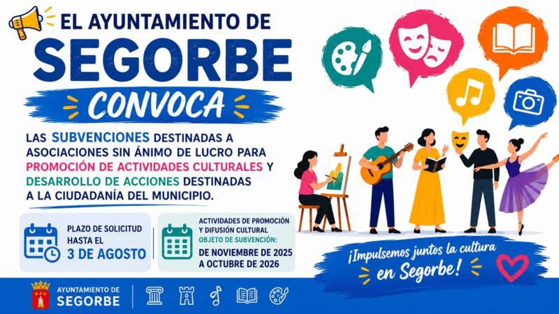 El Ayuntamiento de Segorbe convoca ayudas para asociaciones culturales sin ánimo de lucro