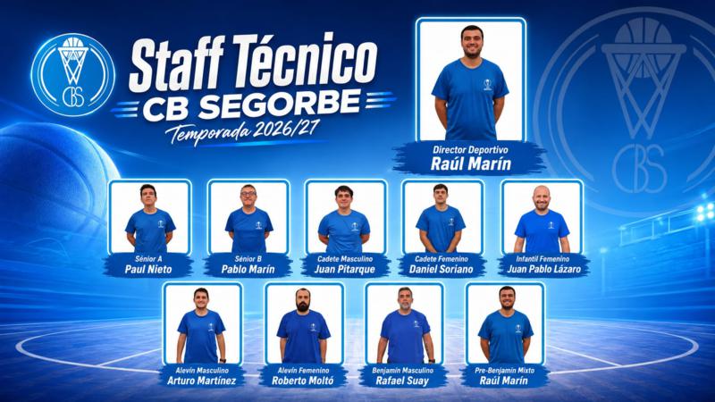 El CB Segorbe presenta su staff técnico para la temporada 2026-27
