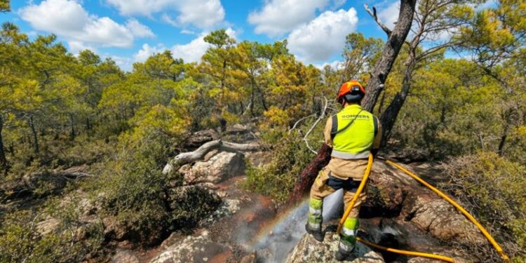 El incendio de la Sierra Calderona en Segorbe queda estabilizado tras afectar a unas 390 hectáreas