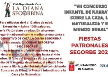 El Club Deportivo de Caza La Diana Segorbina convoca el VII Concurso Infantil de Narrativa de las Fiestas Patronales 2026