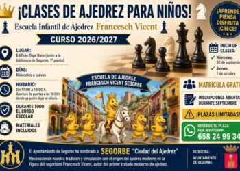 La Escuela de Ajedrez Francesch Vicent de Segorbe prepara la temporada 2026/27 con plazas limitadas