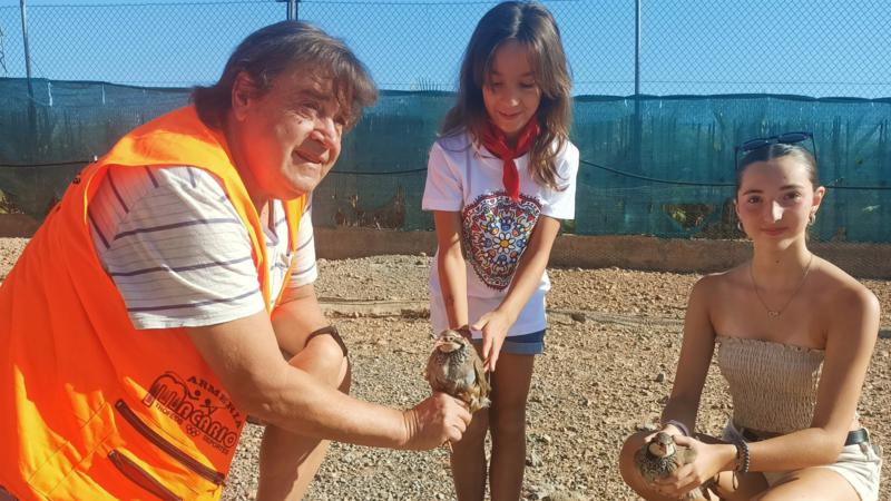 La Diana Segorbina realiza una exhibición de perdices durante las Fiestas Patronales de Segorbe