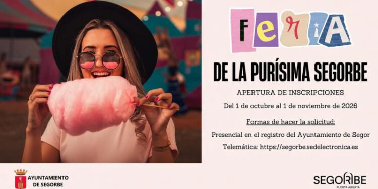 Segorbe abre el plazo para participar en la Feria de la Purísima 2026