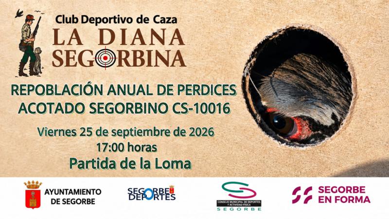 El Club Deportivo de Caza La Diana Segorbina inicia la repoblación de perdices en el acotado de Segorbe