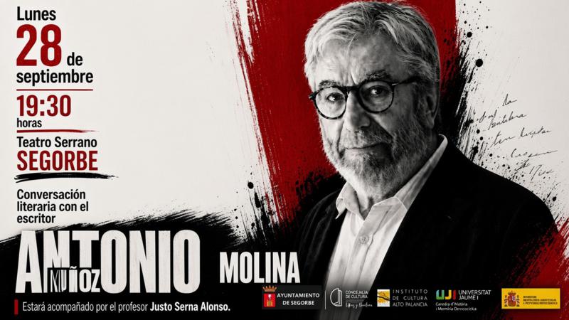 Antonio Muñoz Molina protagonizará una conversación literaria en el Teatro Serrano de Segorbe