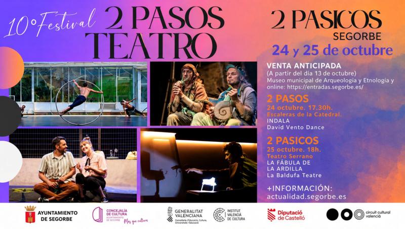 Un fin de semana para disfrutar de las artes escénicas en Segorbe con el Festival 2 Pasos de Teatro