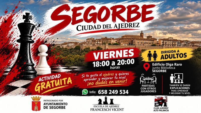 Los viernes, el ajedrez tiene una cita en Segorbe