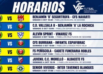 El CDFS Segorbe afronta un nuevo fin de semana con siete partidos