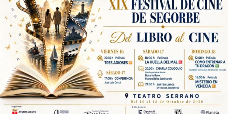 El XIX Festival de Cine de Segorbe llevará la literatura a la gran pantalla con tres días de actividades