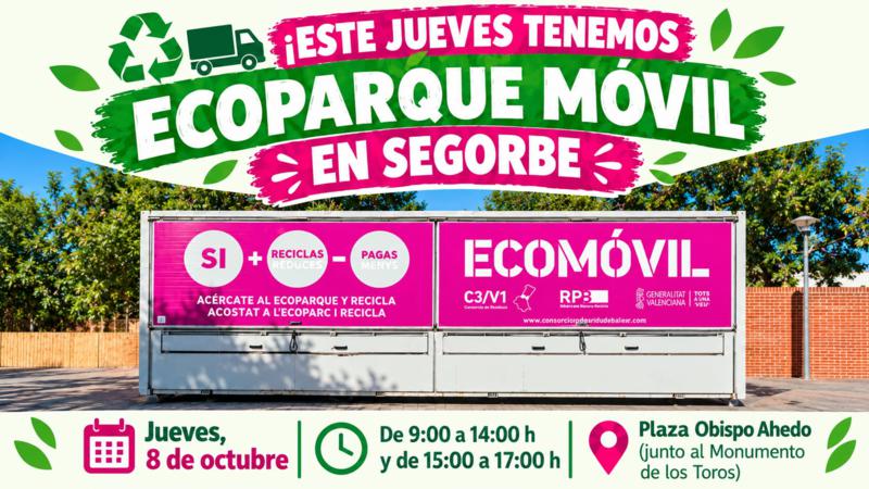 El ecoparque móvil estará este jueves en Segorbe para facilitar el reciclaje de residuos especiales