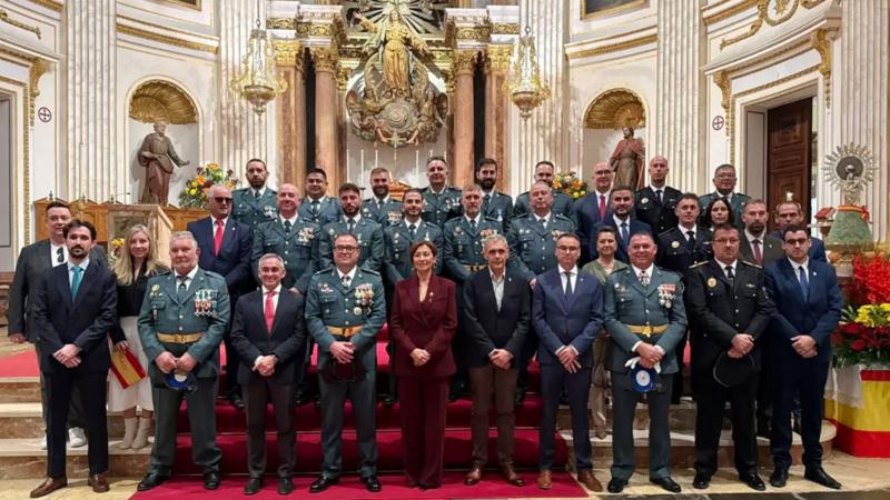 La Guardia Civil de Segorbe celebra el Día del Pilar con una misa, una ofrenda y una mascletà
